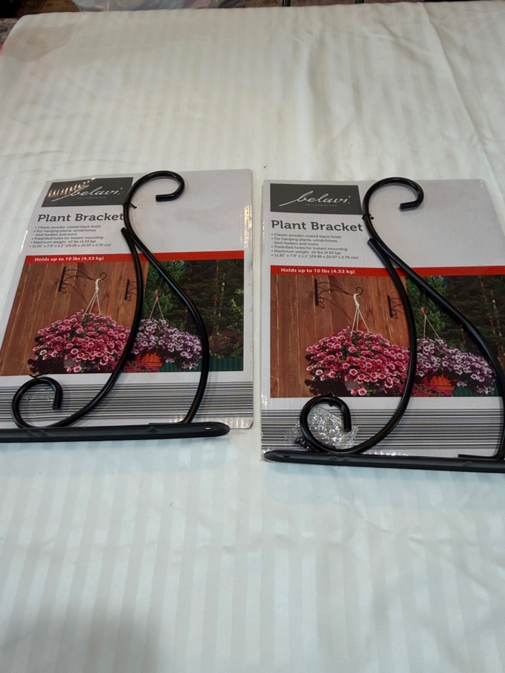 Black Plant Bracket - Decorative Outside Wall Hook for Hanging Baskets - Picture 5 of 5